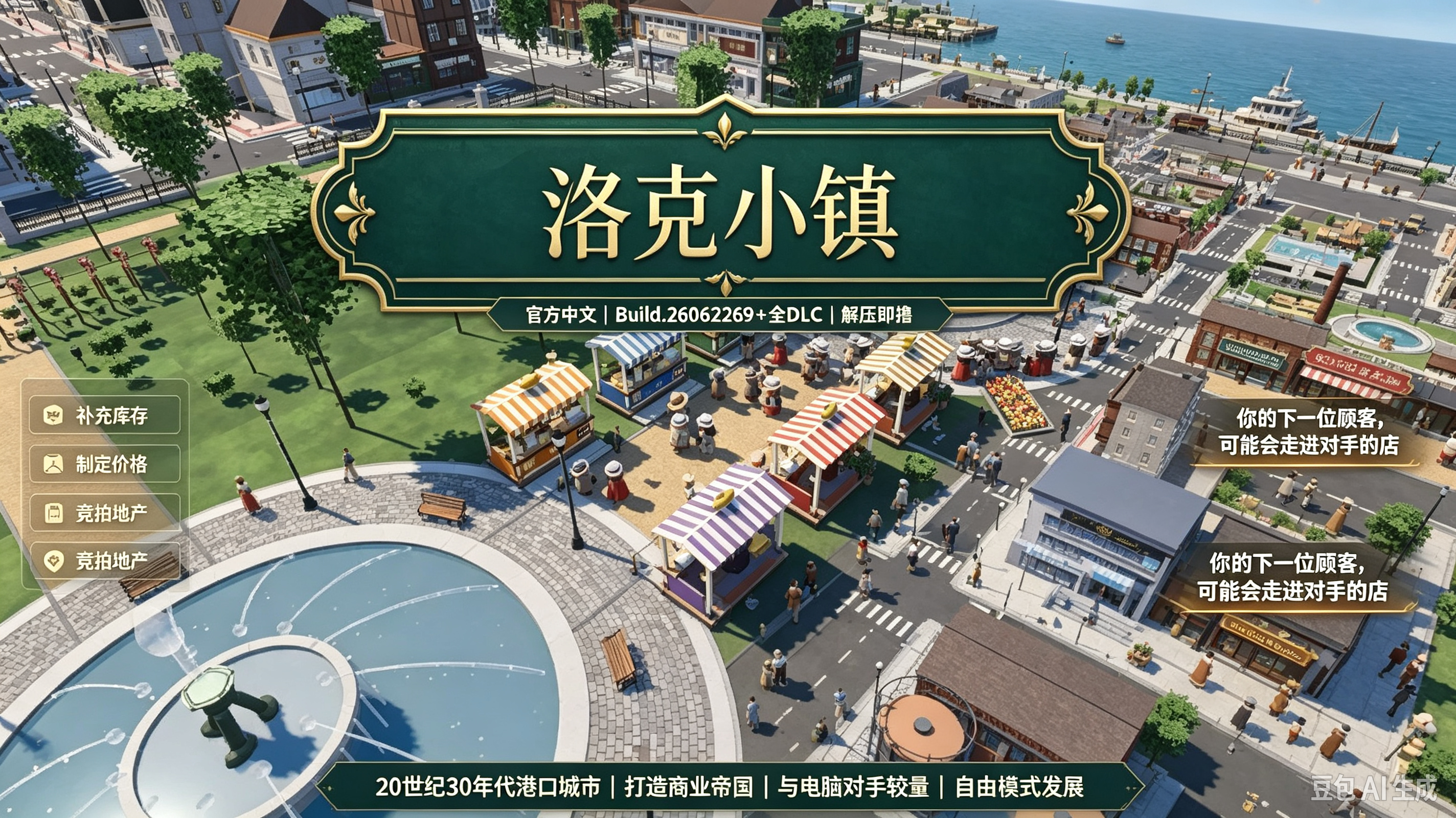 【洛克小镇】Build.26062269+全DLC 官方中文 港口城市商业经营+竞拍地产
